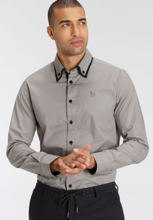 Bruno Banani Langarmhemd "Bruno Banani Button Down Kragen"