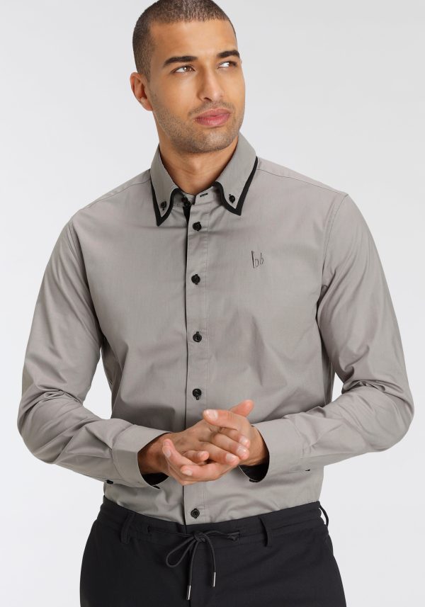 Bruno Banani Langarmhemd "Bruno Banani Button Down Kragen"