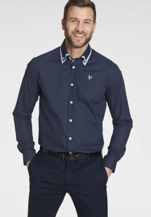 Bruno Banani Langarmhemd "Button-down-Kragen