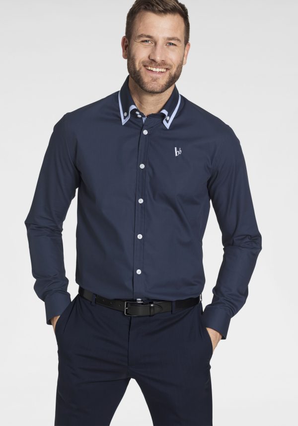 Bruno Banani Langarmhemd "Button-down-Kragen