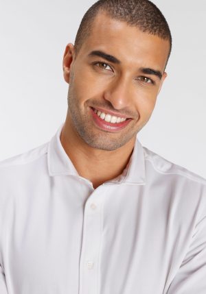 Bruno Banani Langarmhemd "Jersey Hemd komfortabel wie ein T-Shirt"