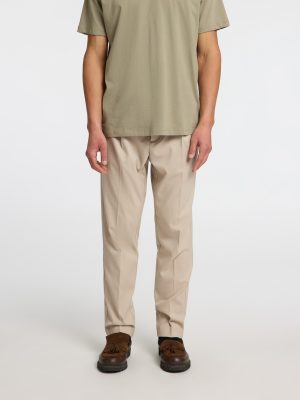 SELECTED HOMME Chinohose "SLH190-REG TAPERED LEROY PLEAT PANT NOOS"