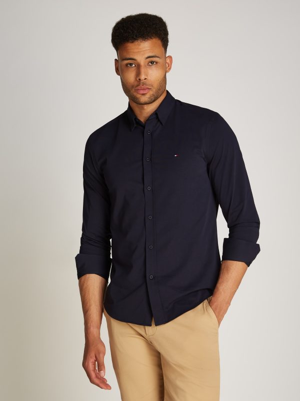 Tommy Hilfiger Businesshemd "PERFORMANCE KNIT SOLID SF SHIRT"