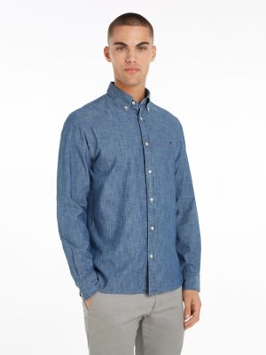 Tommy Hilfiger Langarmhemd "CHAMBRAY SOLID RF SHIRT"