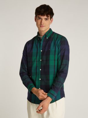 Tommy Hilfiger Langarmhemd "OXFORD BLACKWATCH CHK RF SHIRT"