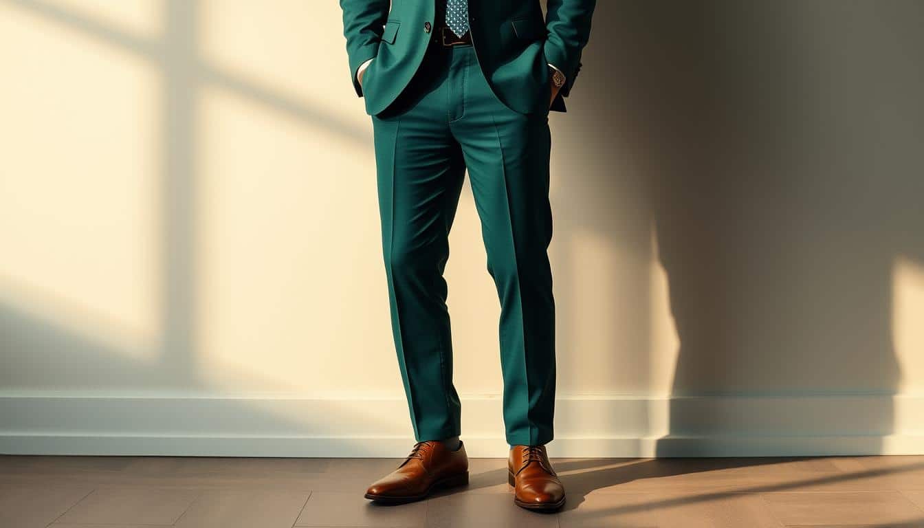 Grüner Anzug, braune Schuhe, welche Socken passen dazu?