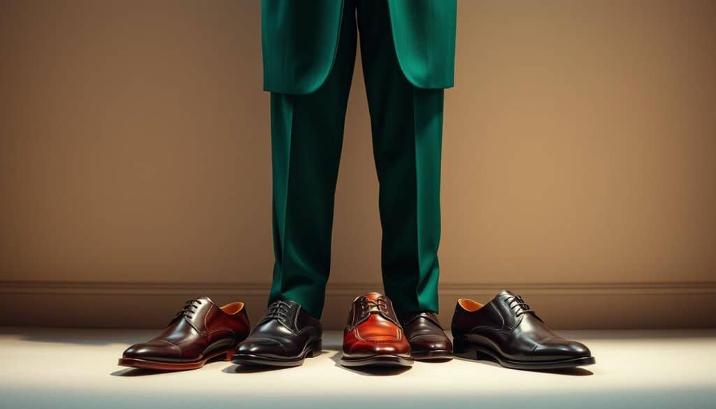 Grüner Anzug, welche Schuhe passen dazu?