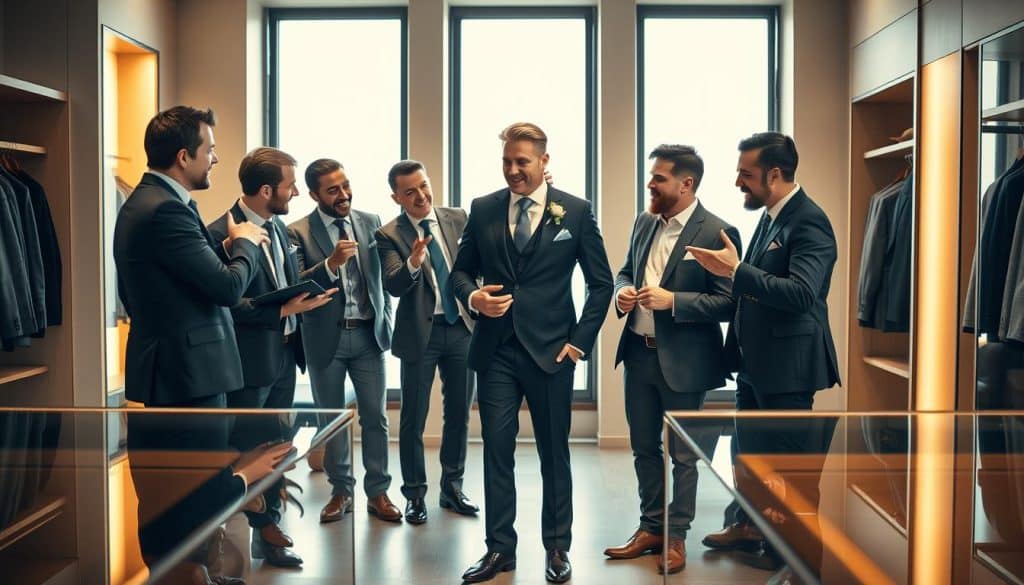 Hochzeitsanzug Freunde