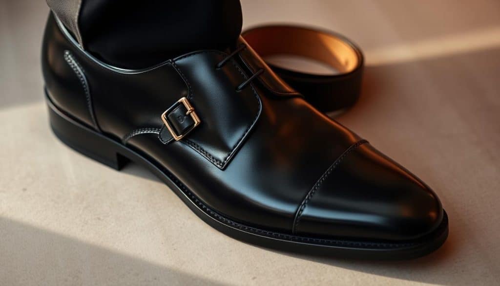 Schuh- und Gürtelkombination