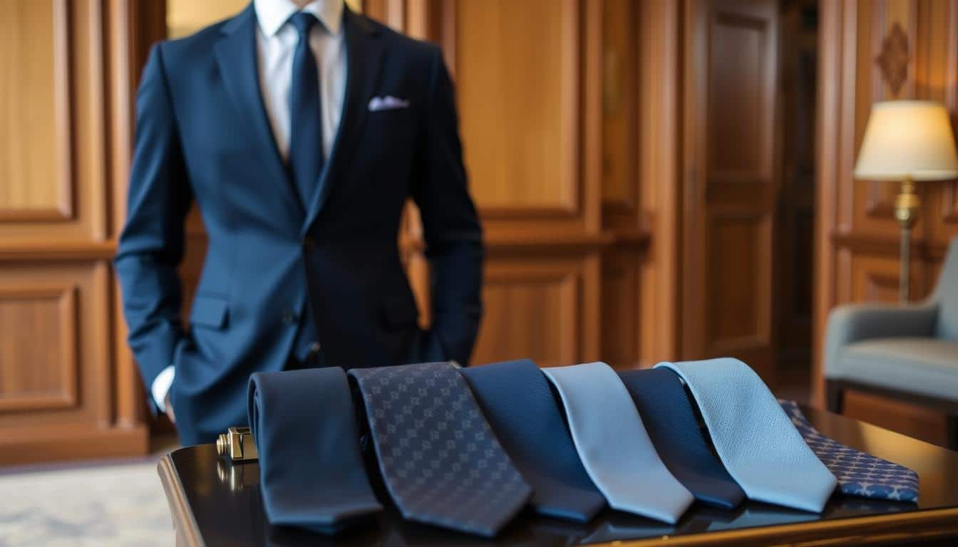 Welche Krawatte zu einem dunkelblauem Anzug?