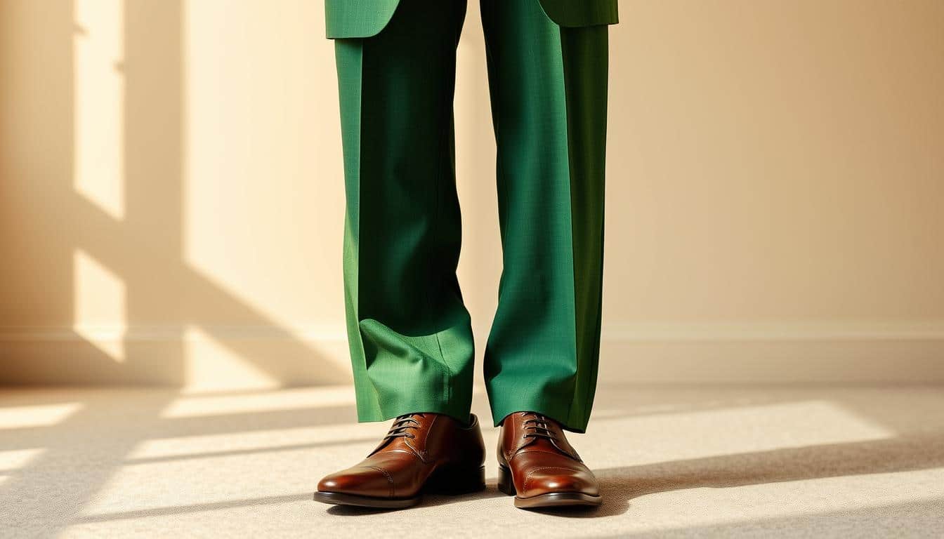Welche Schuhe trägt man zu einem grünen Anzug?